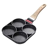 YFGQBCP pfanne 4-Loch-Ei Brat-Pan Mini-Antihaft-Frühstücksflocken mit Antirämie-Griff, Aluminium-Bratp