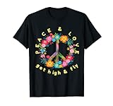 Peace Love Hippie Kostüm Tie Dye 60er 70er Jahre T-S