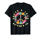 Peace Love Hippie Kostüm Tie Dye 60er 70er Jahre T-S