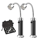 Vegena LED Grill Licht [2 Stück], Magnetische Grill BBQ Licht Set Flexibel Grill Lampen Outdoor Grill Lichter Grillen Zubehör Schw