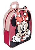 Kleinkind Rucksack Plüsch Disney Minnie Mouse Leichtgewicht pink │ Rucksack Kindergarten│ca. 7,5 lt│Kinderrucksack für Mädchen, Kita F