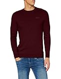 Superdry Mens ORANGE Label Crew Pullover Sweater, Cranberry Marl, M