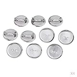 Hellery 23 MM Mode Brosche Basis Pin Zurü Button Teile Abzeichen Button Pins 40 Stück