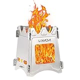 Lixada Outdoor Hobo Ofen Holzofen aus Edelstahl für Picknick BBQ Camping Edelstahl/T