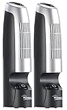 newgen medicals Ionisierer-Luftreiniger: 2er-Set Luftreiniger mit Ionisator und Gebläse, 2 Stufen, 3,2 Watt (Luftreiniger ozonfrei)