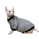 VICTORDOMO Chats Sans Poils Vêtements De Printemps Et D'Automne Pull Décontracté Pur Coton RéSistant à La Saleté Pour Sphynx Cornish Rex Devon Rex Peterb