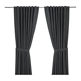 IKEA Vorhänge mit Raffhalter, 1 Paar, Gray 1628.81117.622