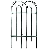 Amagabeli 81CM X 43CM X 14 Stück Gartenzaun Metall Zaunelementen Gartenzäune Dekorative Zaun Gartenzaun Klein Metall Grün FC01