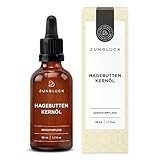 Junglück veganes Hagebuttenkernöl | 50 ml in Braunglas | Lindert Rötungen, pflegt gereizte, sensible & trockene Hautstellen | Natürliche & nachhaltige Kosmetik Made in Germany