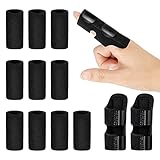 ALTcompluser 12 Stück Fingerschiene Set 2 Finger Schiene und 10 Fingerkuppenschutz Nylon für Kleiner Finger Mittelfinger Zeigefinger für Finger Gebrochene Arthritis Knöchel Immobilisierung