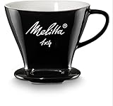 Melitta 1x4 Permamenter Kaffeefilter aus Porzellan, schw