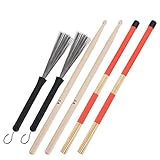 Drum Sticks Set, Edelstahl Drum Stick Brush Sticks für Rockbands für Schlagzeug