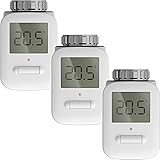 Telekom Smarthome Heizkörperthermostat mit LCD Display - weiß | 3er Pack zum Preis von 2