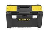 Stanley Werkzeugbox / Werkzeugkasten (19', 48.2x25.4x25cm, Beladung bis zu 8kg, Werkzeugkoffer mit Metallschließen, Organizer mit entnehmbarer Trage, robuster Koffer aus Kunststoff) STST1-75521