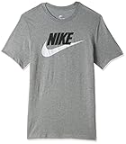 Nike Herren Sportswear T-Shirt, Dark Grey Heather/Black/White, L