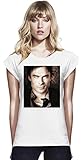 Ian Somerhalder Portrait Womens Continental Rolled Sleeve T-Shirt M