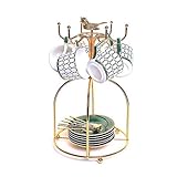 LLSS Teekanne Keramik Teeservice Kanne Wasserkocher Hitzebeständige Brühe Kaffeetassen Tassen Goldg