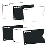 RFID & NFC Blocker Kreditkarten-Schutzhülle (6 Stück) | stabile EC Kartenhülle aus Kunststoff gegen Datenklau und unerlaubtes auslesen | super dünn & reißfest für 100% Datenschutz (Black & White)