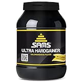 5000 Kalorien pro Tag - Mass Weight Gainer mit Whey Protein Isolat Pulver - Aufbaunahrung für maximale schnelle Gewichtszunahme - Muskelaufbau & Masseaufbau SAMS Ultra Hardgainer (Milchkaffee, 1050g)