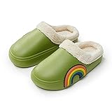 Perferct Herrenpantoffel,Excellent Tuning Rainbow Children's Cotton Slippers, Waterproof Non-Slip Baby Cute Memory Cotton Slippers, Cartoon Winter Indoor Warm Slippers-4_eu160