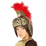 NET TOYS Römer-Helm für Kinder | Gold-Rot | Außergewöhnliches Jungen-Kostüm-Zubehör Centurio geeignet für Fasching &