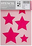 efco Schablone mit Sternmotiv, 6 Designs, aus Kunststoff, transparent, DIN A5