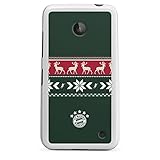 DeinDesign Silikon Hülle kompatibel mit Nokia Lumia 630 Dual SIM Case weiß Handyhülle FC Bayern München Weihnachten FCB