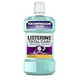 Listerine Total Care Sensible Zähne (600 ml), schützende Mundspülung für schmerzempfindliche Zähne mit 6 in 1 Wirkung, Rundumschutz für sensible Z