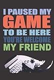 My friend i paused my game to be here ( Schedule And Track Your Daily activities ): A funny beautiful lined notebook gift idea to your family and ... kids gaming adults fun games p