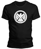 DragonHive Herren T-Shirt Agents of Shield, Größe:XL, Farbe:Schw