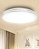 24W LED Deckenleuchte, Elekin 2400LM 3000K-6500K LED Wohnzimmerlampe Ø34,5cm Küchenlampe Deckenlampe, Wasserfest Schlafzimmerlampe für Bad Küche Balk