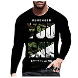 WENZHOU Langarm Rundhals Shirt Weihnachten 3D Gedruckter Sport Langarmshirt Herren Langarmshirts Herren Langarmshirt-Herren Tshirt Herren Herbst und Winter Freizeitkragen Lang