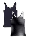 ONLY Damen Onllive Love Tank Stripe 2 Pack NN Top, Night Sky/Pack:Night Sky/Cloud Dancer Striped, M