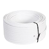 Misterhifi 10 m Lautsprecherkabel 2 x 2,5 mm², Litze: 2 x 78 x 0,2 mm, weiß isoliert, 99,99% OFC Kupferkabel, Made in Germany, Boxenkabel/Audiokabel für Lautsprecher und Heimk
