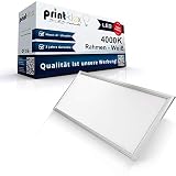 LED Panel Ultraslim 30x120cm Deckenleuchte Lampe Flächenleuchte 4000K Neutralweiß 36W 3600 Lumen Weißes Gehäuse 120 x 30cm 120cm x 30cm - Office Plus S