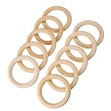 Bocotoer Holz Ringe Ringe Hölzern Ring Anhänger für Handwerk und Anschlussstück 70 mm Packung mit 20
