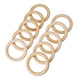 Bocotoer Holz Ringe Ringe Hölzern Ring Anhänger für Handwerk und Anschlussstück 70 mm Packung mit 20