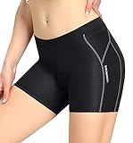 aquota Fahrradunterhose Damen Radunterhose Fahrradhose Fahrrad Unterhose Radlerhose Unterwäsche mit 4D Sitzpolster Kurz Atmungsaktive Schnelltrocknende Stoßfeste,M,G