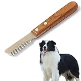 Professional Trimmmesser für Trimmen Hund Terrier Rauhaardackel Dackel, Hund Trimmmesser mit Holzgriff für Unterwolle Ergonomisch Geformtem G