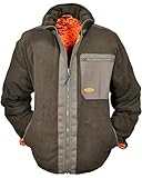 Hubertus Wendefleecejacke Oliv/Signalcamo 7XL