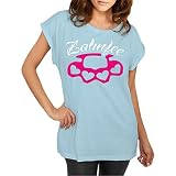 Spaß kostet Longshirt Damen weit geschnitten Zahnfee PINK Schlagring Größe XS - 5XL