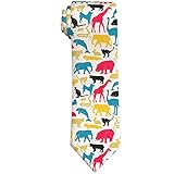 Paedto Krawatte, Herren Neuheit Mode Krawatten Slim Gentlemen Krawatte, Modekrawatten für formelle Business Casual (Tier Collage Wallpaper)-8x145