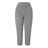 HFStorry Damen Winter Warm Flauschig Freizeithose Winter Fleece Freizeit Yogahose Winterhose Fleece Pyjama Hose Fitness Einfarbig Sport Legging