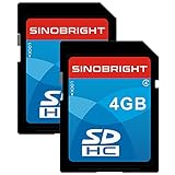 INDMEM SD Karte 4 GB SDHC Class 4 Flash Speicherkarte 4 GB Kamerakarten 2 Pack