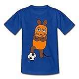 Spreadshirt Die Sendung Mit Der Maus Mit Fußball Kinder T-Shirt, 98-104, Royalb