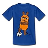 Spreadshirt Die Sendung Mit Der Maus Mit Fußball Kinder T-Shirt, 98-104, Royalb