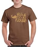 Comedy Shirts - Witch Please Besen - Herren T-Shirt - Braun/Hellbraun Gr. XXL