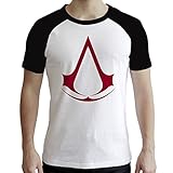 ABYstyle – Assassin's Creed – T-Shirt – Wappen – Herren – Weiß & Schwarz (XL)