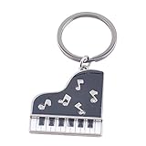 Lumanuby 1x Piano Key Ring Metal Klavier Anhänger Schlüsselbund mit Musiknotiz Bild Geschenk für Musikliebhaber oder Klavierspieler, Schlüsselanhänger Serie Size ca. 9 * 3.0
