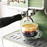 AWJ Kaffeemaschinen für Zuhause Italienische Espresso-Kaffeemaschine mit Milchaufschäumer für Espresso Cappuccino Latte und Mokka für Zuhause und Bü